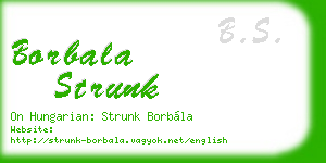 borbala strunk business card